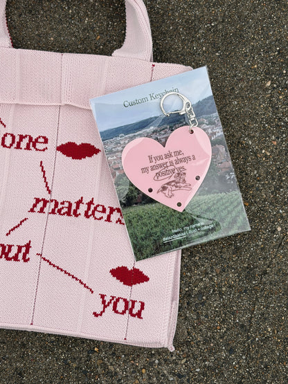 【dalazdaakaa Keychain Set】 Co-Knitty / No one / Pink