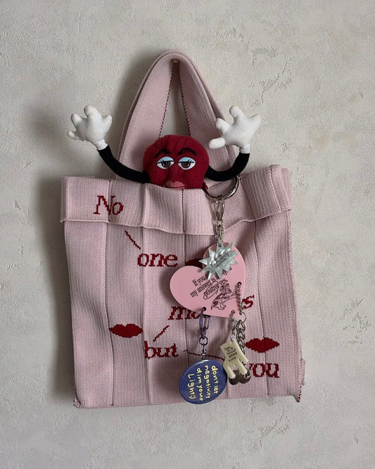 【dalazdaakaa Keychain Set】 Co-Knitty / No one / Pink